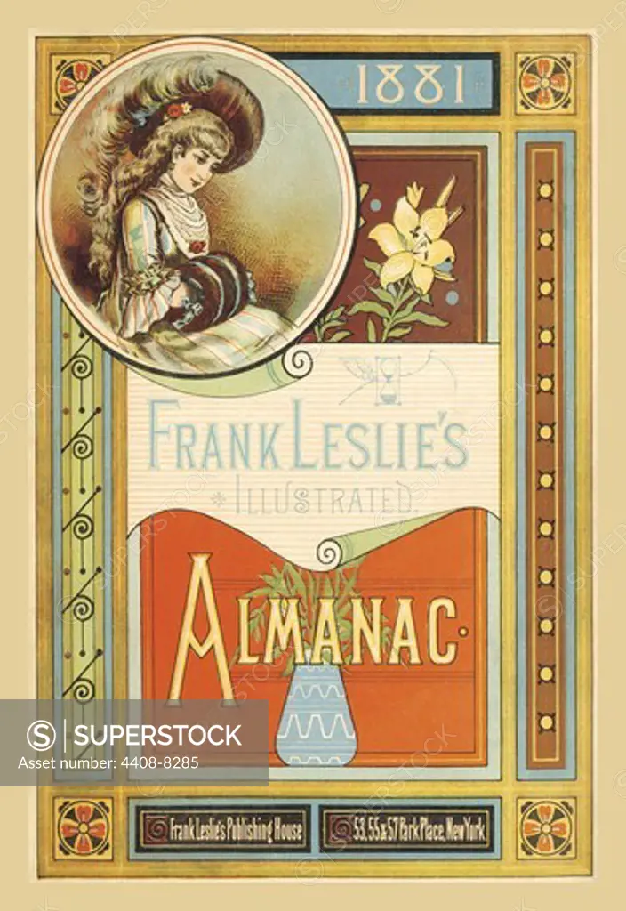 Frank Leslie's Illustrated Almanac: Girl with Muffler, 1881, American Journals - Frank Leslie's