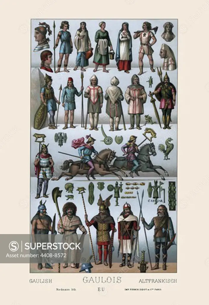 Britons and Gauls, World Fashion - Racinet