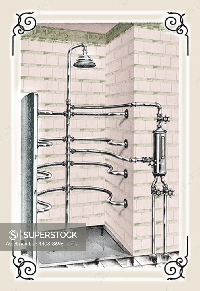 Pink Shower, Interior Design - Bathrooms