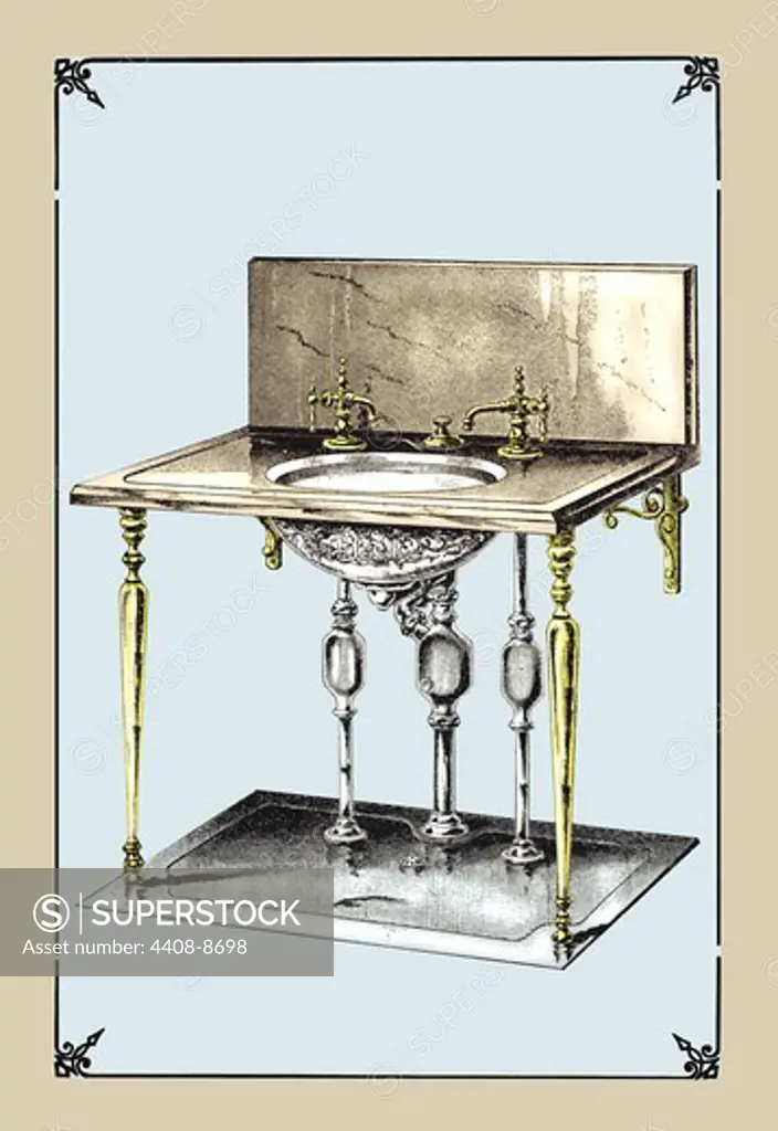 Ornate Marble Sink, Interior Design - Bathrooms
