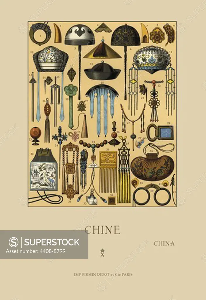 Chinese Ornaments and Talismans, World Fashion - Racinet