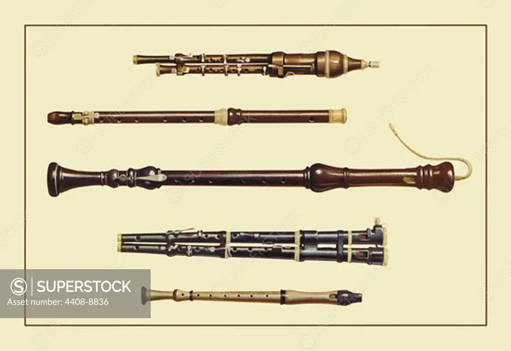 Double Flageolets and Flutes, Renaissance Musical Instruments