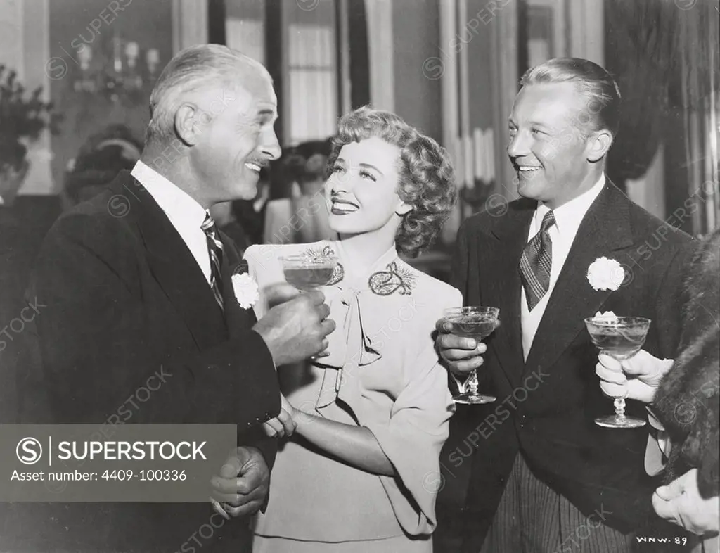 REGINALD DENNY, GENE RAYMOND and LARAINE DAY in THE LOCKET (1946), directed by JOHN BRAHM.