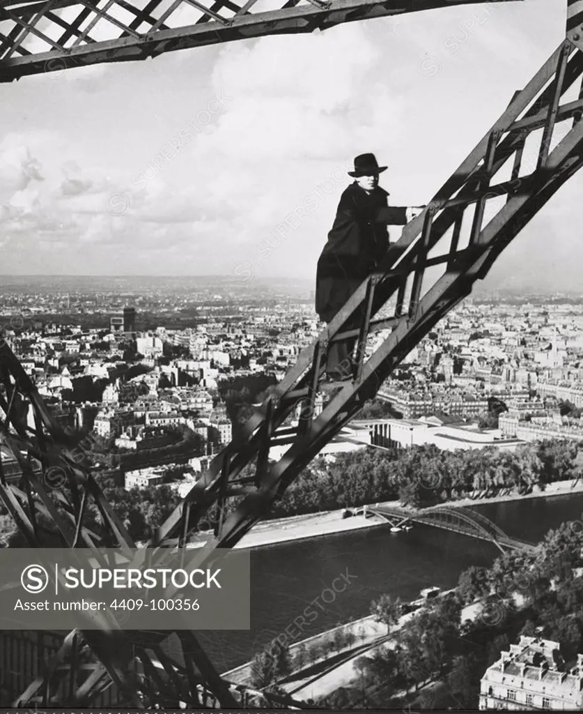 FRANCHOT TONE in THE MAN ON THE EIFFEL TOWER (1950), directed by BURGESS MEREDITH.