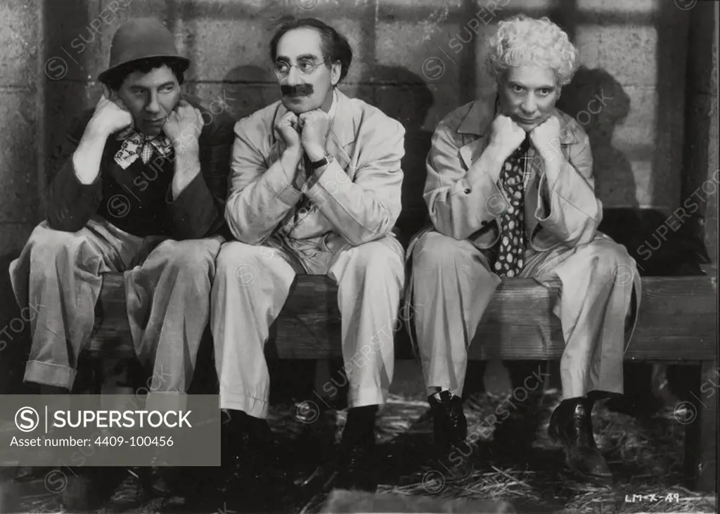 HARPO MARX, THE MARX BROTHERS, CHICO MARX and GROUCHO MARX in A NIGHT IN CASABLANCA (1946), directed by ARCHIE MAYO.