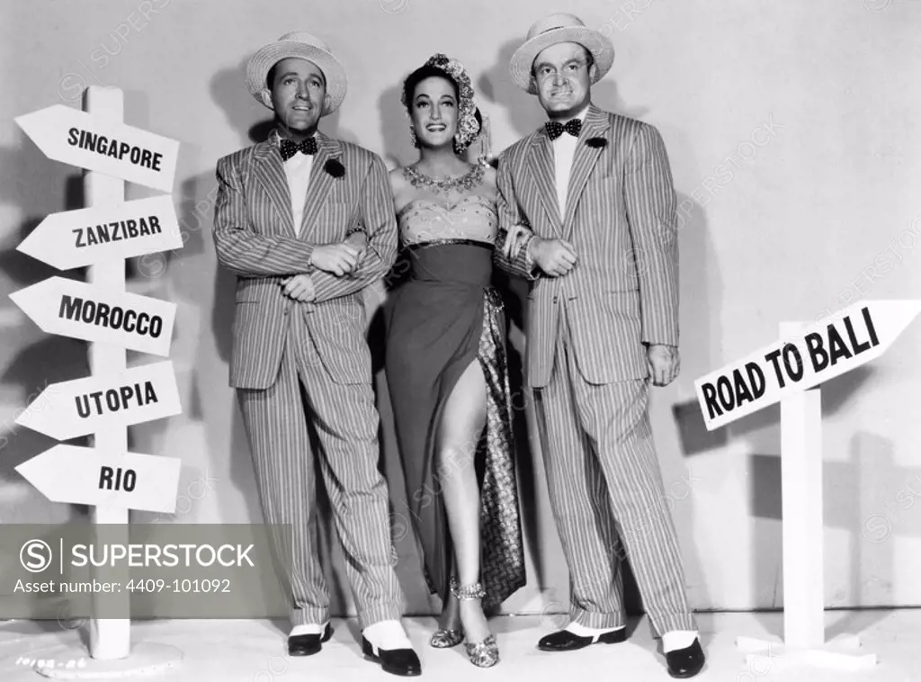BOB HOPE, BING CROSBY and DOROTHY LAMOUR in ROAD TO BALI (1952), directed by HAL WALKER.