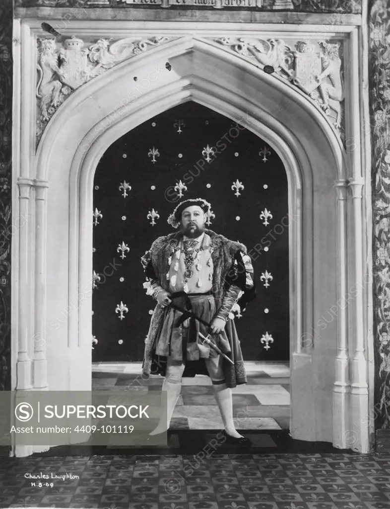 CHARLES LAUGHTON in THE PRIVATE LIFE OF HENRY VIII (1933), directed by ALEXANDER KORDA.