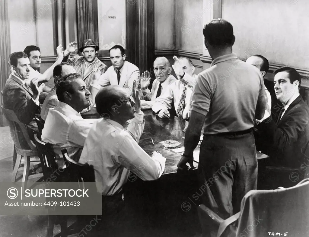 LEE J. COBB and JACK KLUGMAN in 12 ANGRY MEN (1957), directed by SIDNEY LUMET.