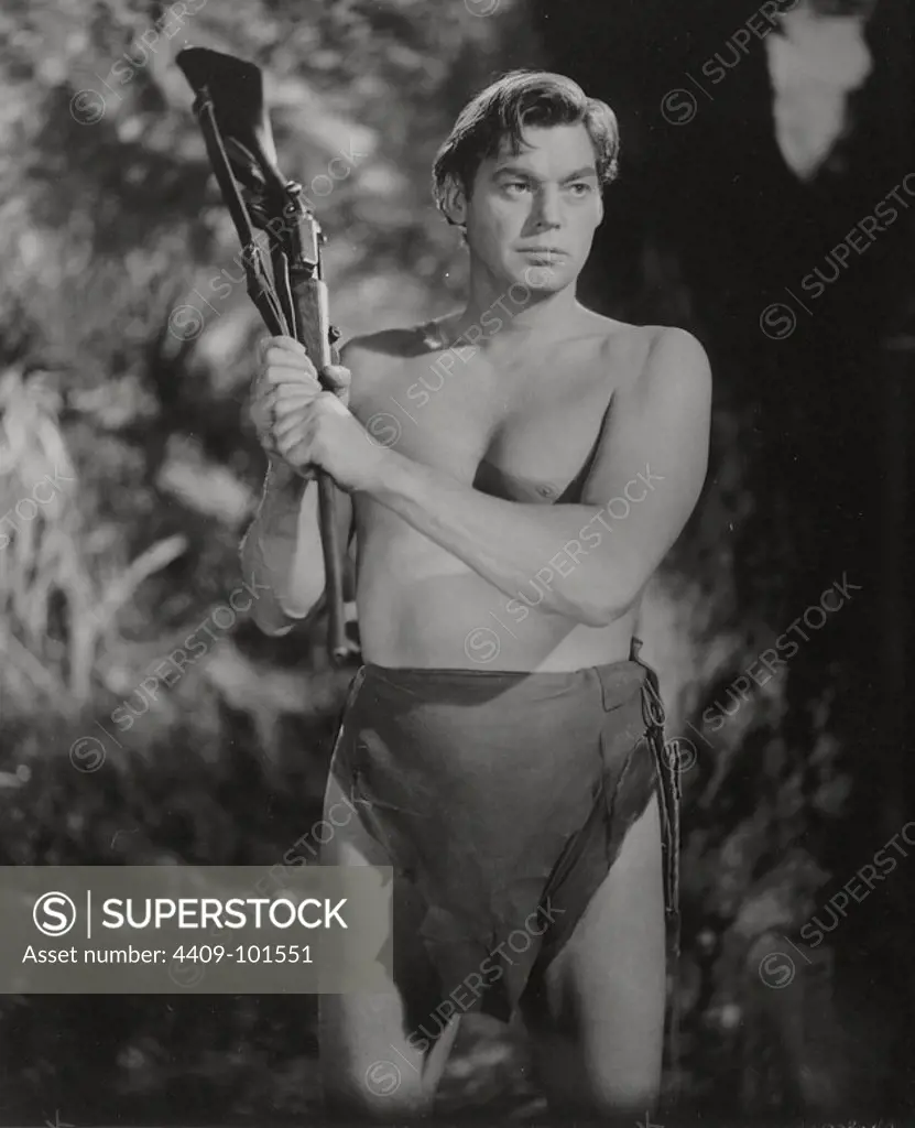 JOHNNY WEISSMULLER in TARZAN'S NEW YORK ADVENTURE (1942), directed by RICHARD THORPE.
