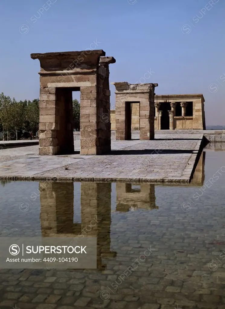 TEMPLO EGIPCIO,RESTOS RESCATADOS DE LA PRESA DE ASSUAN. Location: TEMPLO DE DEBOD. MADRID. SPAIN.