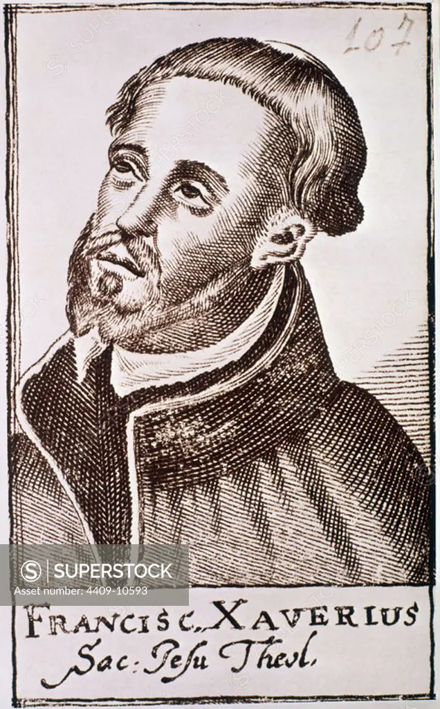 RETRATO DE SAN FRANCISCO JAVIER (1506/1552). Location: BIBLIOTECA NACIONAL-COLECCION. MADRID. SPAIN.
