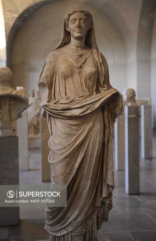 Statue of a Woman. About 170 AD. Glytothek. Munich. Germany.