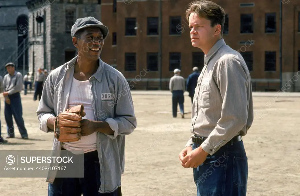 MORGAN FREEMAN and TIM ROBBINS in THE SHAWSHANK REDEMPTION (1994), directed by FRANK DARABONT.