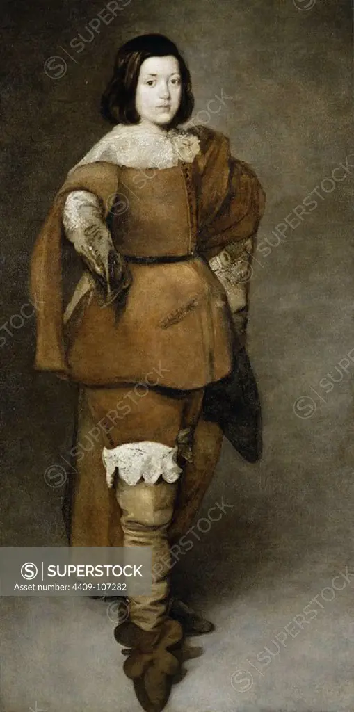 Anonymous / 'Un hijo de Francisco Ramos del Manzano', 17th century, Spanish School, Oil on canvas, 168 cm x 85 cm, P02505. Museum: MUSEO DEL PRADO, MADRID, SPAIN.