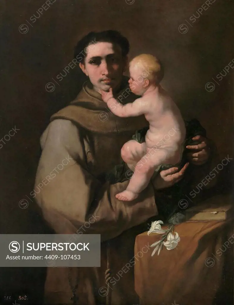 Luca Giordano / 'Saint Anthony of Padua', Late 17th century, Italian School, Canvas, 121 cm x 93 cm, P00178. Museum: MUSEO DEL PRADO, MADRID, SPAIN.