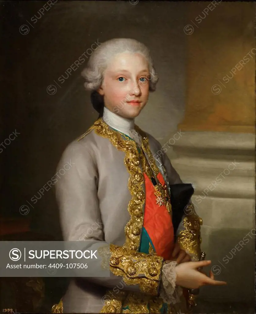 Anton Rafael Mengs / 'Infante Gabriel of Spain', 1765-1767, German School, Oil on canvas, 82 cm x 69 cm, P02196. Museum: MUSEO DEL PRADO, MADRID, SPAIN. Author: ANTON RAPHAEL MENGS.