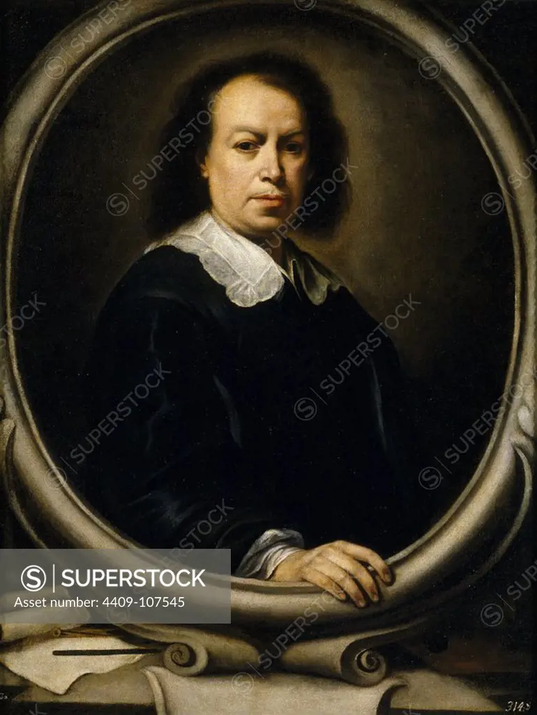 Alonso Miguel de Tobar / 'Portrait of Bartolomé Esteban Murillo', Spanish School, Oil on canvas, 101 cm x 76 cm, P01153. Museum: MUSEO DEL PRADO, MADRID, SPAIN.