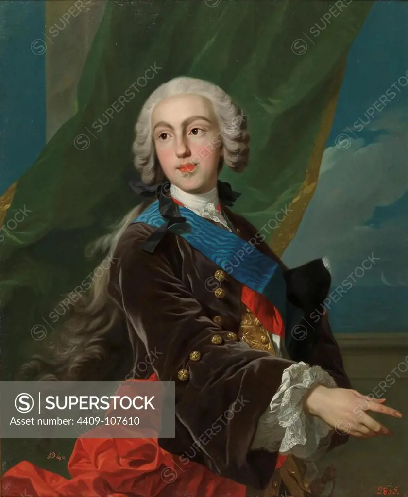 Louis Michel van Loo / 'The Infante Philip of Bourbon, Duke of Parma', 1739-1742, French School, Oil on canvas, 90 cm x 73 cm, P02282. Museum: MUSEO DEL PRADO, MADRID, SPAIN. Author: LOUIS-MICHEL VAN LOO.