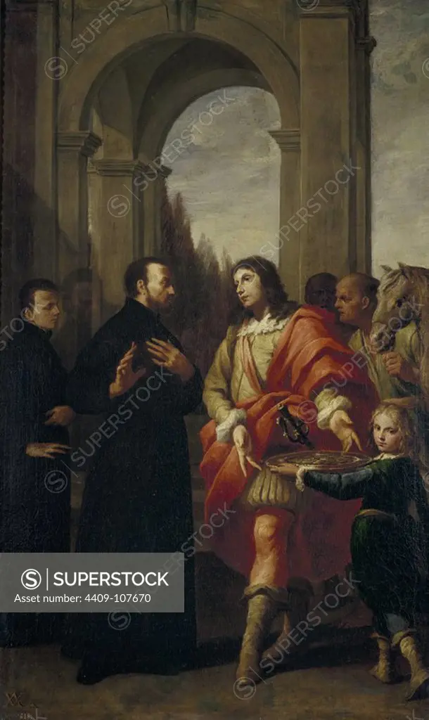 Andrea Vaccaro / 'Desinterés de San Cayetano', 17th century, Italian School, Canvas, 123 cm x 76 cm, P00464. Museum: MUSEO DEL PRADO, MADRID, SPAIN.