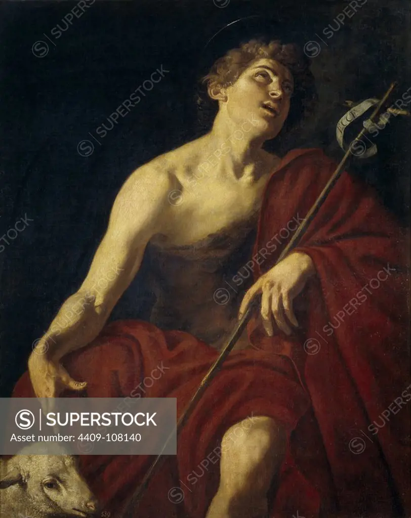 Jerónimo Jacinto Espinosa / 'Saint John the Baptist', ca. 1645, Spanish School, Oil on canvas, 112 cm x 91 cm, P00701. Museum: MUSEO DEL PRADO, MADRID, SPAIN.