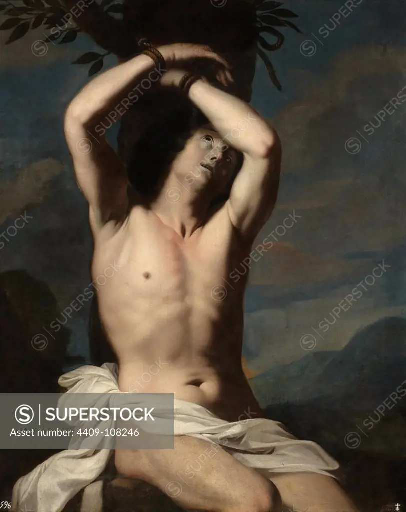 Anonymous / 'Saint Sebastian', 17th century, Italian School, Canvas, 120 cm x 55 cm, P03293. Museum: MUSEO DEL PRADO, MADRID, SPAIN.