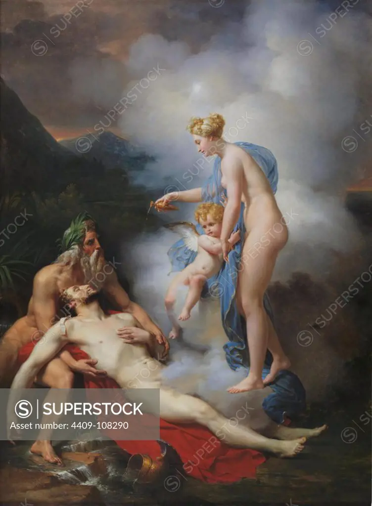 Merry-Joseph Blondel / 'Venus Healing Eneas', 19th century, French School, Canvas, 127 cm x 96 cm, P06075. Museum: MUSEO DEL PRADO, MADRID, SPAIN.