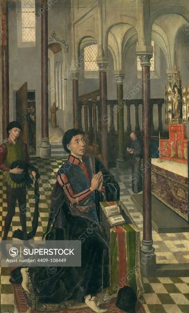 Maestro de Sopetrán / 'El I duque del Infantado', ca. 1470, Spanish School, Mixed media on panel, 103 cm x 60 cm, P02576. Museum: MUSEO DEL PRADO, MADRID, SPAIN.