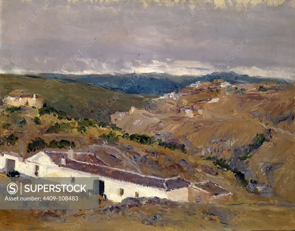 Aureliano de Beruete y Moret / 'Venta del Macho, Toledo', 1911, Spanish School, Oil on canvas, 39 cm x 50 cm, P04247. Museum: MUSEO DEL PRADO, MADRID, SPAIN.