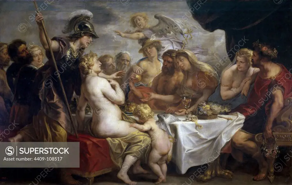 Jacob Jordaens / 'The Wedding of Thetis and Peleus', Flemish School, Oil on canvas, 181 cm x 288 cm, P01634. Museum: MUSEO DEL PRADO, MADRID, SPAIN.