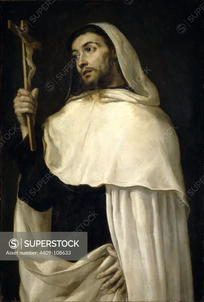 Antonio de Pereda y Salgado / 'Saint Albert of Sicily', ca. 1670, Spanish School, Oil on canvas, 116 cm x 78 cm, P03347. Museum: MUSEO DEL PRADO, MADRID, SPAIN.