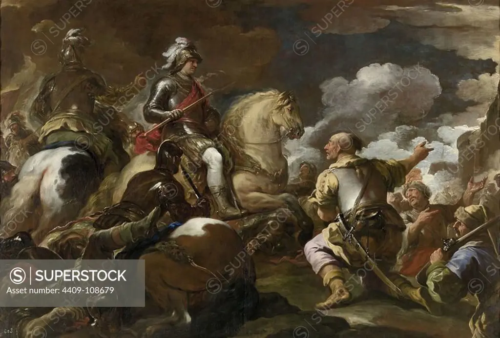 Luca Giordano / 'Taking a stronghold', 1697-1700, Italian School, Oil on canvas, 235 cm x 343 cm, P00183. Museum: MUSEO DEL PRADO, MADRID, SPAIN.