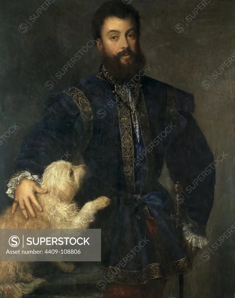 Vecellio di Gregorio Tiziano / 'Federico Gonzaga, I Duke of Mantua', 1529, Italian School, Oil on panel, 125 cm x 99 cm, P00408. Museum: MUSEO DEL PRADO, MADRID, SPAIN.