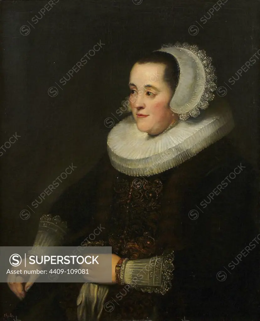 Anonymous (Workshop Rembrandt Harmensz van Rijn) / 'Portrait of a Woman', 17th century, Dutch School, Oil on canvas, 77 cm x 63 cm, P02134. Museum: MUSEO DEL PRADO, MADRID, SPAIN.