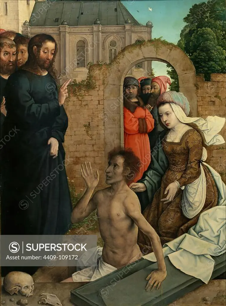 Juan de Flandes / 'The Resurrection of Lazarus', 1514-1519, Spanish-Flemish School, Oil on panel, 110 cm x 84 cm, P02935. Museum: MUSEO DEL PRADO, MADRID, SPAIN.