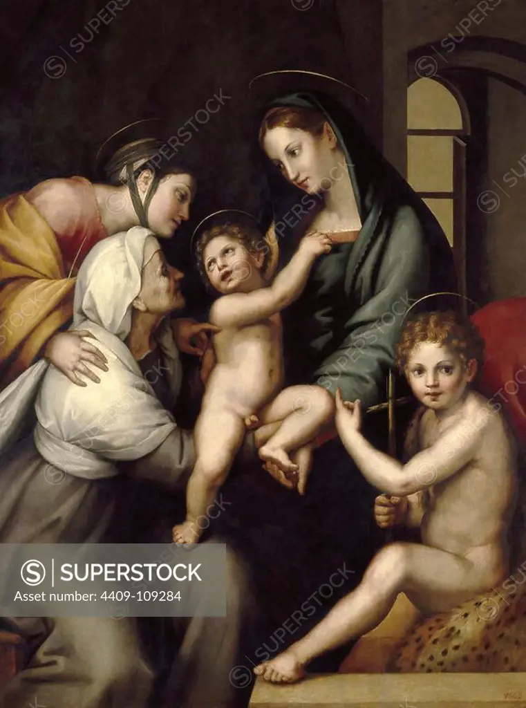 Rafael (Copy) / 'Madonna dell'Impannata', Italian School, Panel, 163,5 cm x 127,5 cm x 3 cm, P00313. Museum: MUSEO DEL PRADO, MADRID, SPAIN. Author: RAFAEL (COPIA).