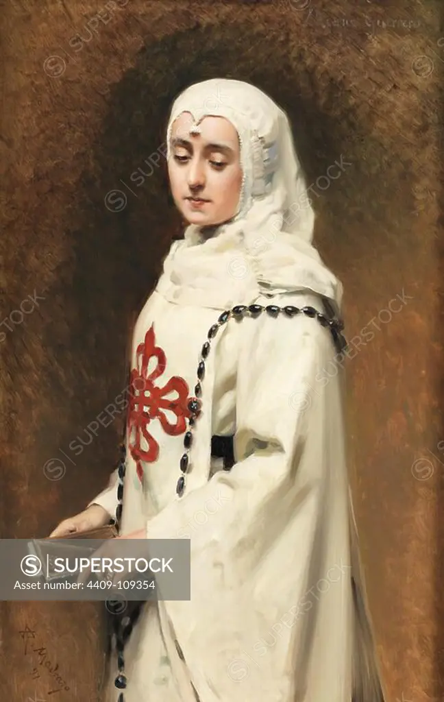 Raimundo de Madrazo y Garreta / 'The Actress María Guerrero as `Doña Inés'', 1891, Spanish School, Oil on canvas, 115,5 cm x 74 cm, P03051. Museum: MUSEO DEL PRADO, MADRID, SPAIN.