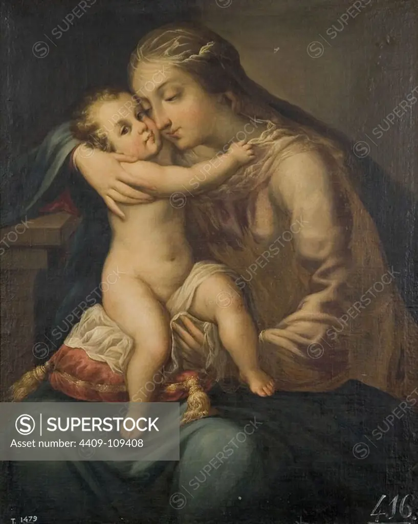 Anonymous / 'The Virgin and Child', 17th century, Italian School, Canvas, 102 cm x 82 cm, P05421. Museum: MUSEO DEL PRADO, MADRID, SPAIN.