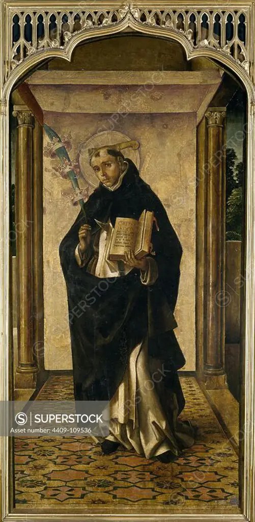 Pedro Berruguete / 'Saint Peter Martyr', 1493-1499, Spanish School, Oil on panel, 177 cm x 90 cm, P00617. Museum: MUSEO DEL PRADO, MADRID, SPAIN.