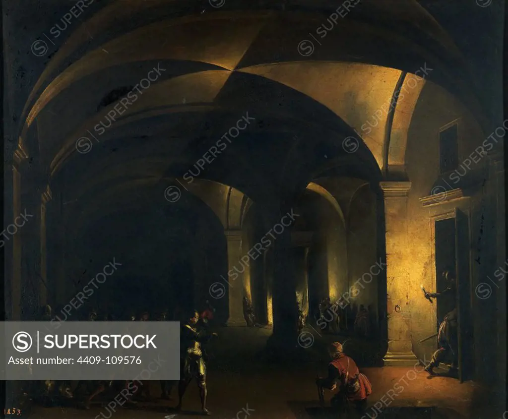 Hendrick van Steenwijck / 'Jesús en el atrio del Pontífice', 17th century, Flemish School, Oil on copper, 41 cm x 50 cm, P02138. Museum: MUSEO DEL PRADO, MADRID, SPAIN. Author: HENDRIK VAN STEENWIJK II.