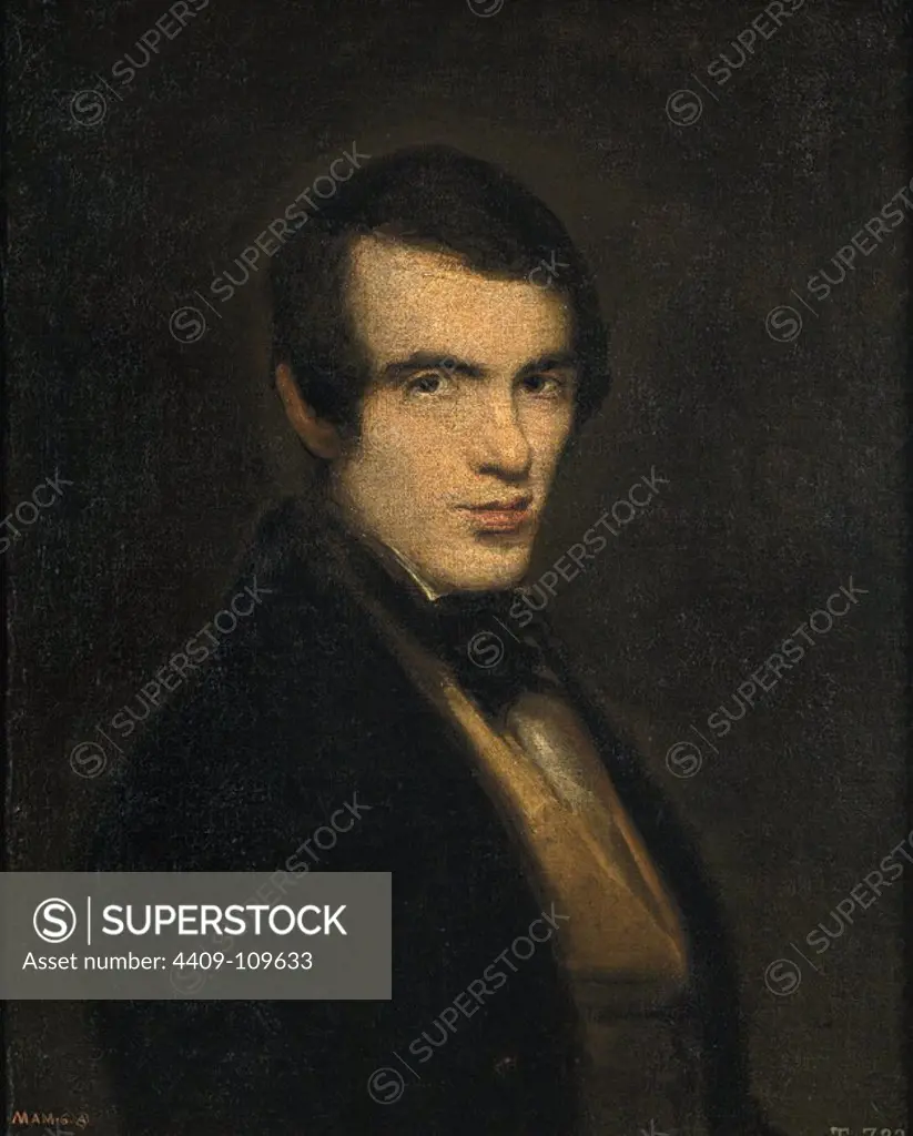 Leonardo Alenza y Nieto / 'Portrait of a Gentleman', ca. 1843, Spanish School, Oil on canvas, 57 cm x 46 cm, P04203. Museum: MUSEO DEL PRADO, MADRID, SPAIN.