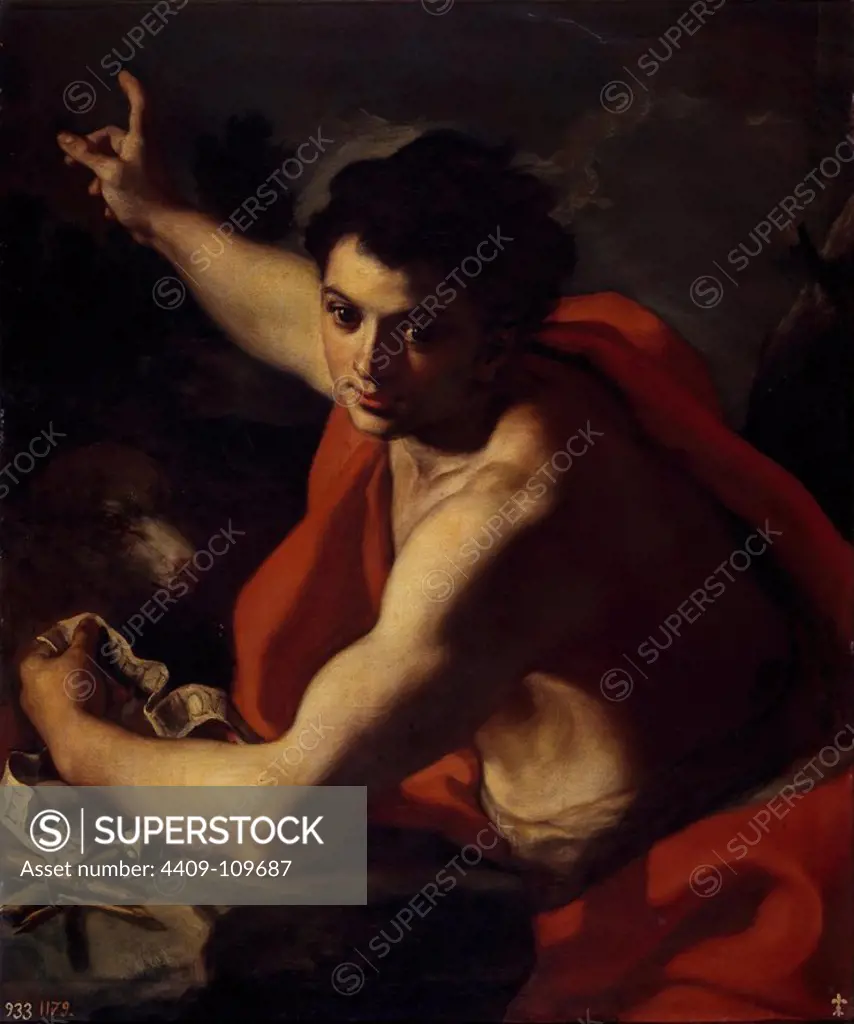 Francesco Solimena / 'Saint John the Baptist', ca. 1730, Italian School, Oil on canvas, 83 cm x 70 cm, P00351. Museum: MUSEO DEL PRADO, MADRID, SPAIN.
