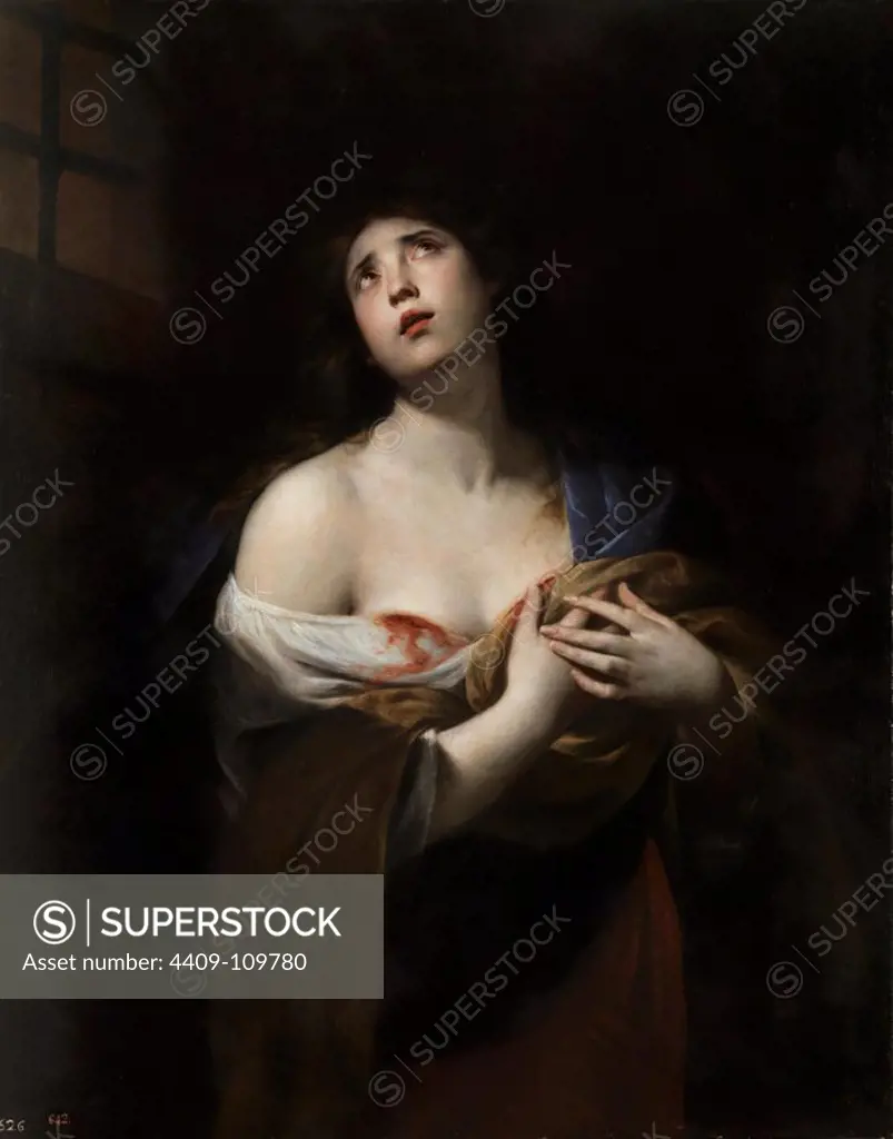 Andrea Vaccaro / 'Saint Agatha', ca. 1635, Italian School, Oil on canvas, 128,5 cm x 101 cm, P00467. Museum: MUSEO DEL PRADO, MADRID, SPAIN.