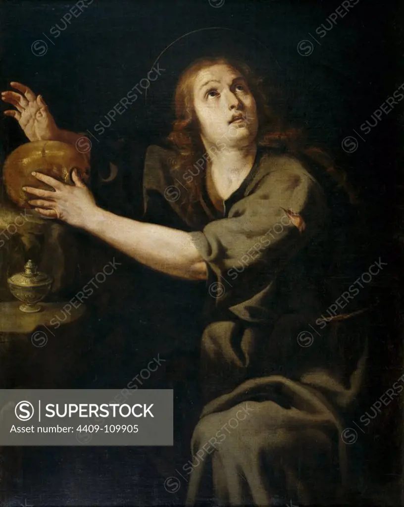 Jerónimo Jacinto Espinosa / 'Mary Magdalene', 1640-1660, Spanish School, Oil on canvas, 112 cm x 91 cm, P00700. Museum: MUSEO DEL PRADO, MADRID, SPAIN.