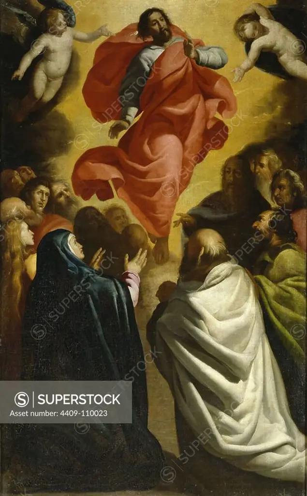 Antonio de Lanchares / 'The Ascension of Christ', ca. 1620, Spanish School, Oil on canvas, 163 cm x 101 cm, P06781. Museum: MUSEO DEL PRADO, MADRID, SPAIN.