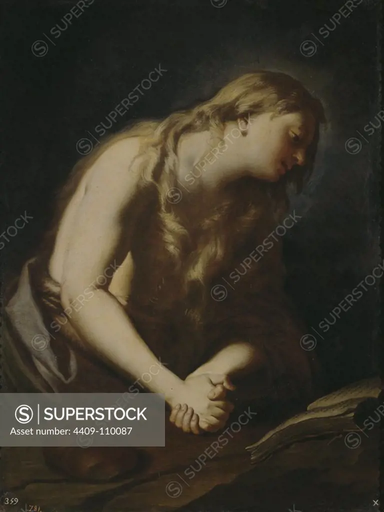 Francesco Trevisani / 'Penitent Magdalene', Second half 17th century - First half 18th century, Italian School, Canvas, 99 cm x 76 cm, P00459. Museum: MUSEO DEL PRADO, MADRID, SPAIN.