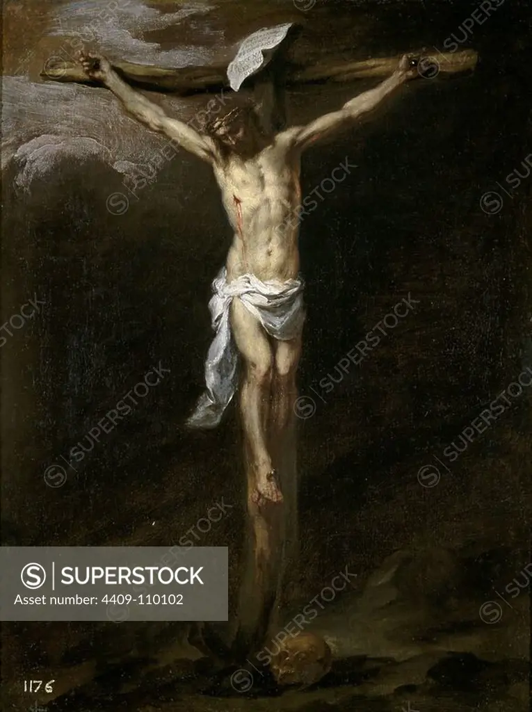 Bartolomé Esteban Murillo / 'Christ Crucified', ca. 1677, Spanish School, Oil on canvas, 71 cm x 54 cm, P00967. Museum: MUSEO DEL PRADO, MADRID, SPAIN.