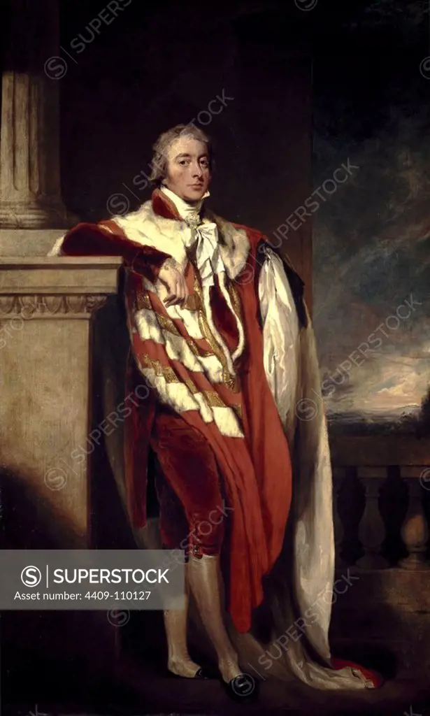 Thomas Lawrence / 'John Fane, 10th Earl of Westmorland', ca. 1806, British School, Oil on canvas, 247 cm x 147 cm, P03001. Museum: MUSEO DEL PRADO, MADRID, SPAIN.