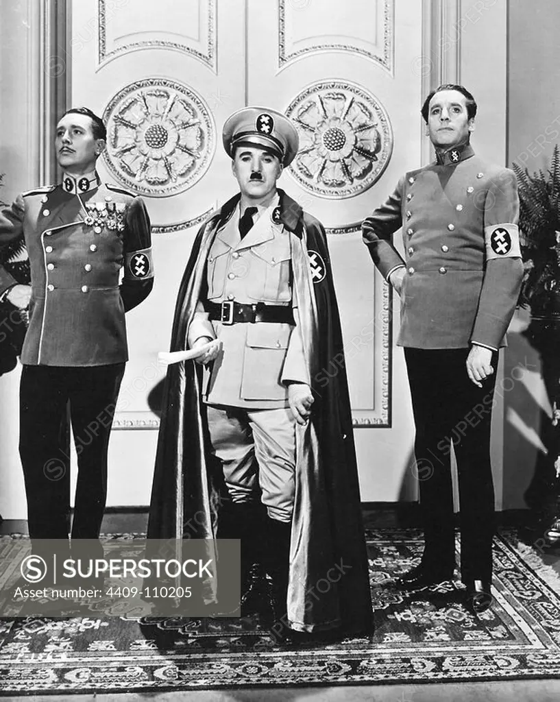 CHARLIE CHAPLIN, REGINALD GARDINER and HENRY DANIELL in THE GREAT DICTATOR (1940), directed by CHARLIE CHAPLIN.