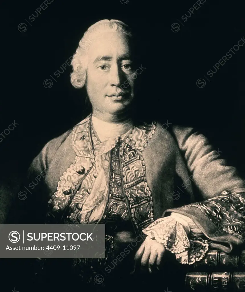 David Hume - 1766 - 76,2x63,5 cm - oil on canvas. Author: ALLAN RAMSAY. Location: NATIONAL GALLERY OF SCOTLAND. Edinburgh. SCOTLAND.