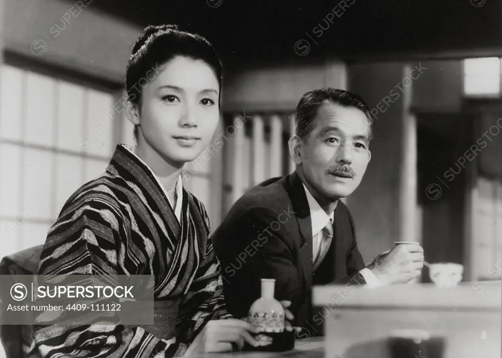 CHISHU RYU and SHIMA IWASHITA in AN AUTUMN AFTERNOON (1962) -Original title: SANMA NO AJI-, directed by YASUJIRO OZU.